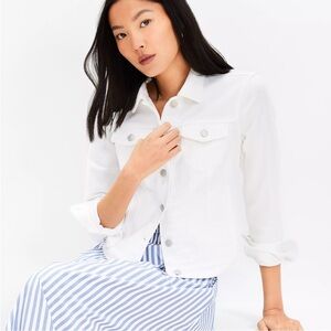 Loft || Denim Trucker Jacket in White